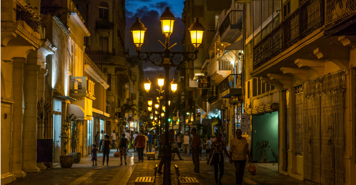 Zona Colonial comes alive with culture at night.
