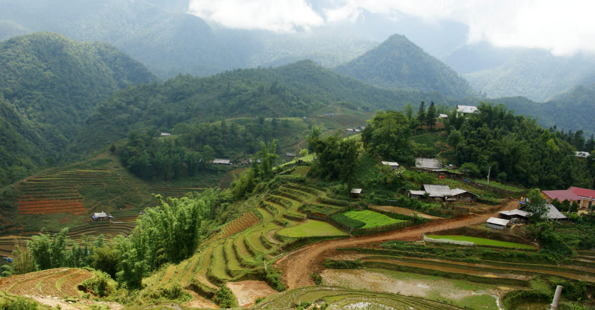 Small villages and rice paddies make Vietnam a dream for backpackers.