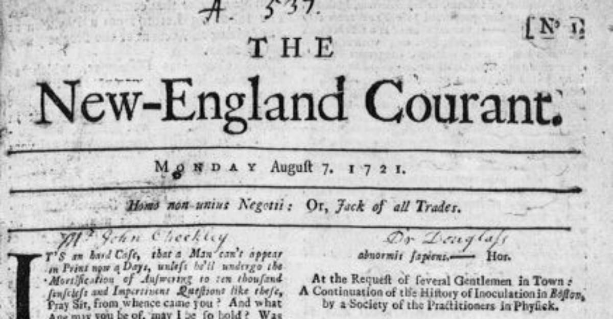 
William Franklin a fait de New England Courant pour exprimer sa position contre l'inoculation.