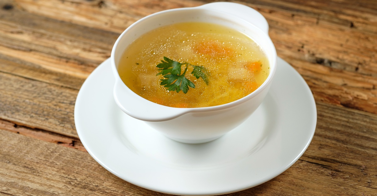 The broth that makes up many soups is helpful for flu recovery.